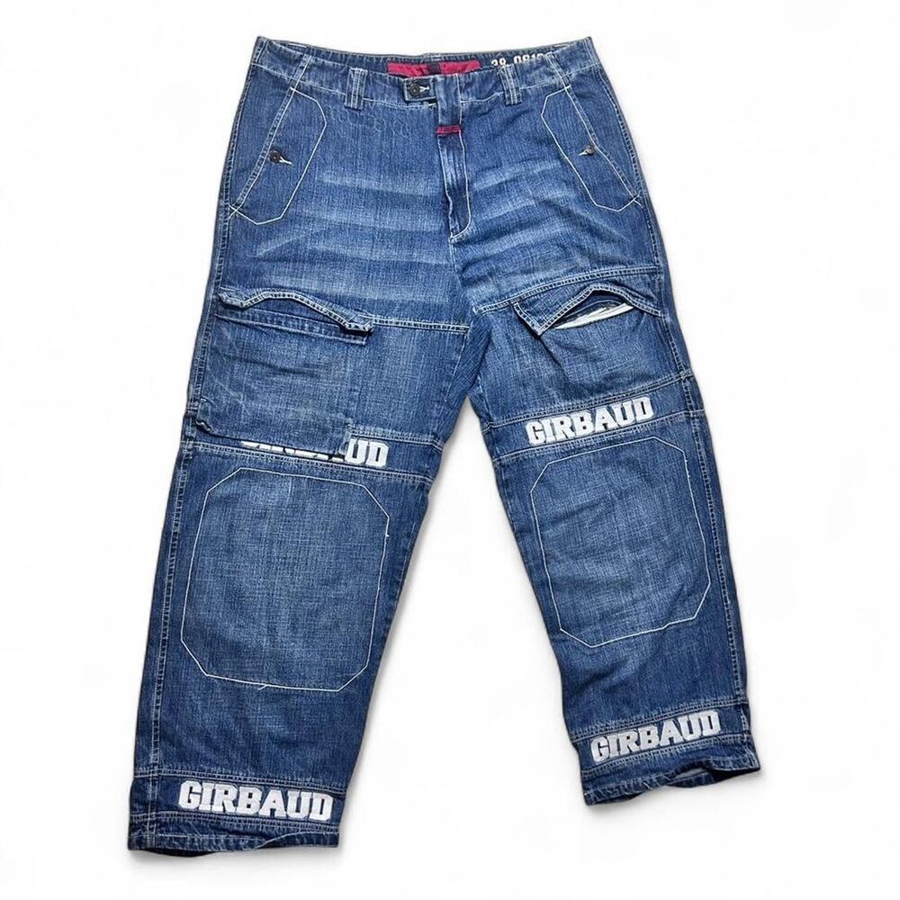 Marithe Francois Girbaud Vintage Y2k Baggy Denim Hip Hop Spellout Pants 42”
